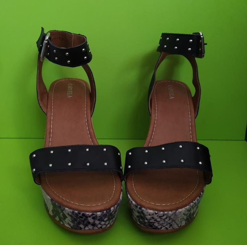 Women Carvela heels black synthetic leather 40