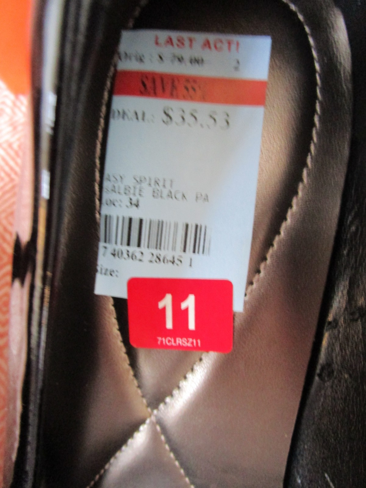 Easy Spirit Esalbie black patent leather pumps 2.75 » heels sz 11 Med New in box