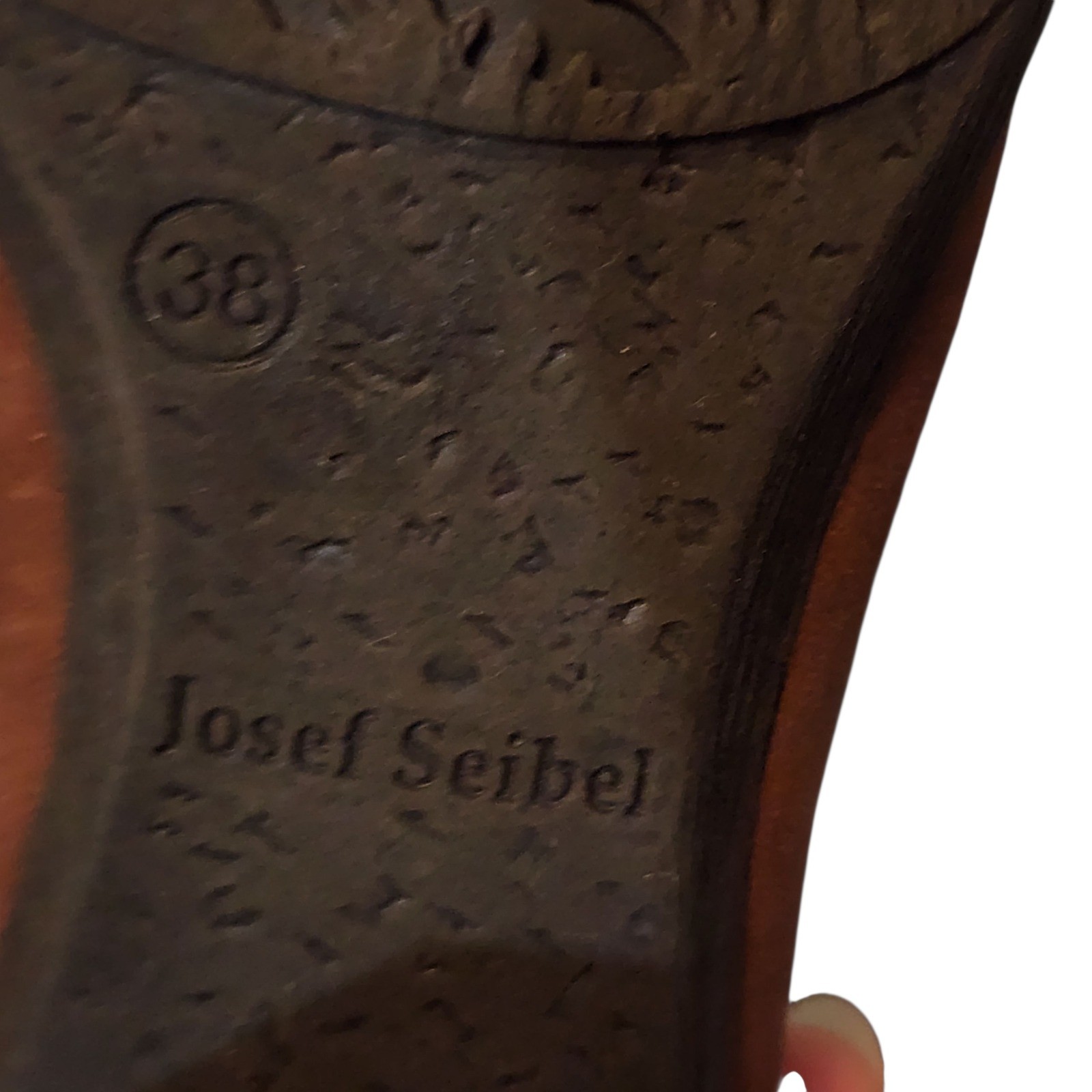 Josef Seibel Britney Ankle Boot 38 7-7.5 Women Brown Leather Straps Buckle 2.75″
