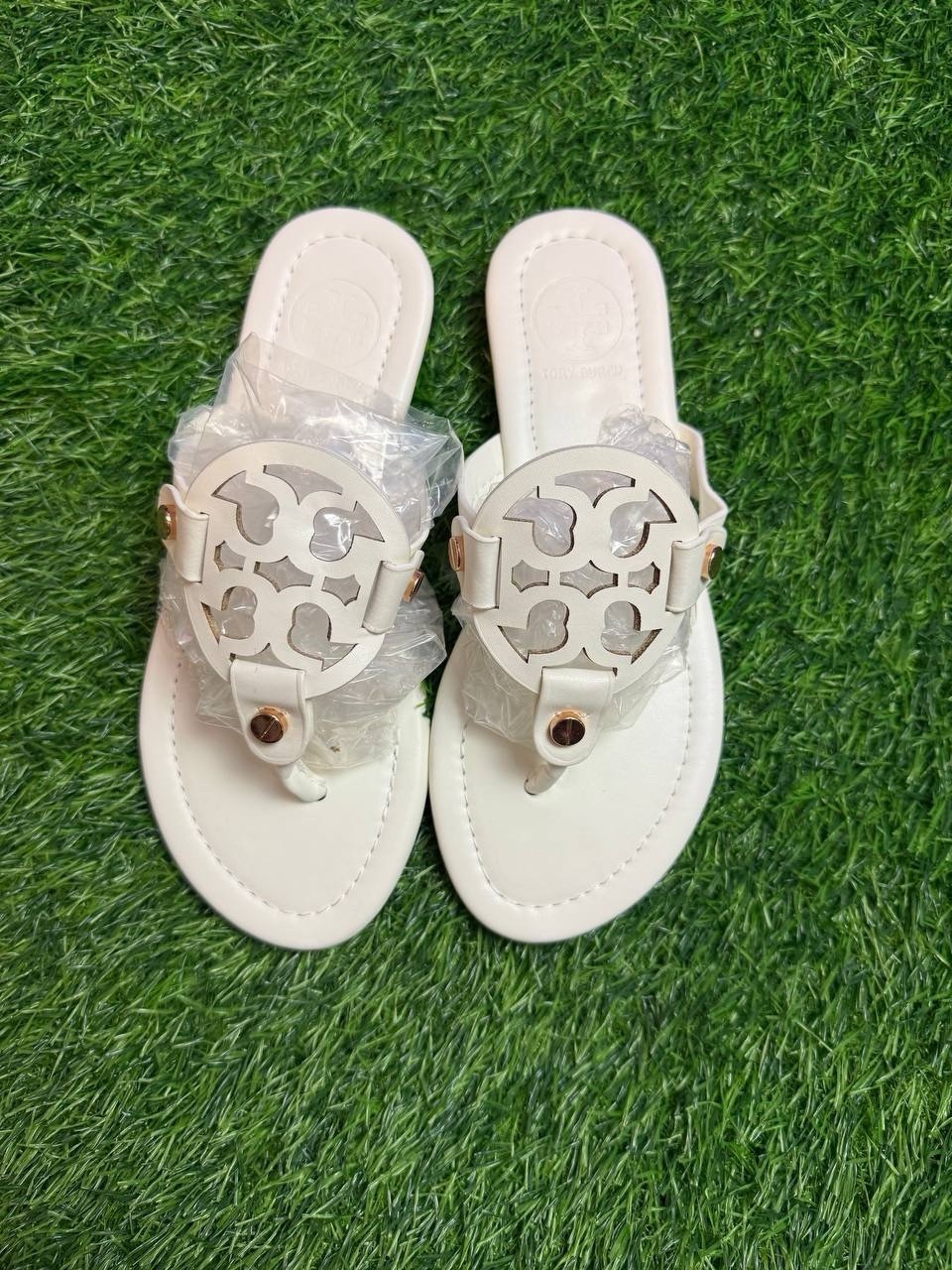 white Tory Bruch Sandals