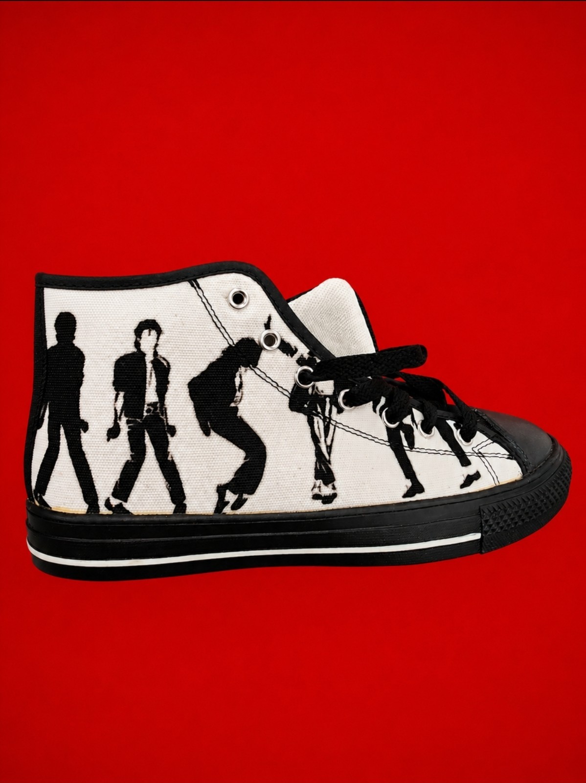 KING OF POP HIGH TOPS MICHAEL JACKSON SHOES SIZE 7 UNISEX