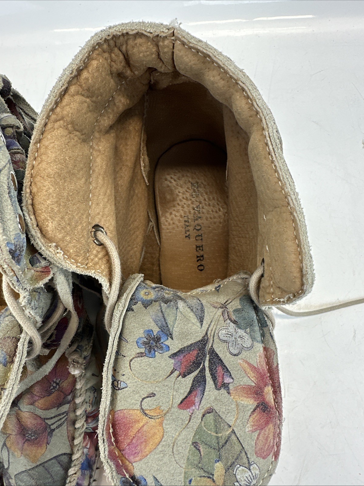 El Vaquero Roseland Moccasin Boot Women’s EU 39 US 8 Italy Made Suede Boho