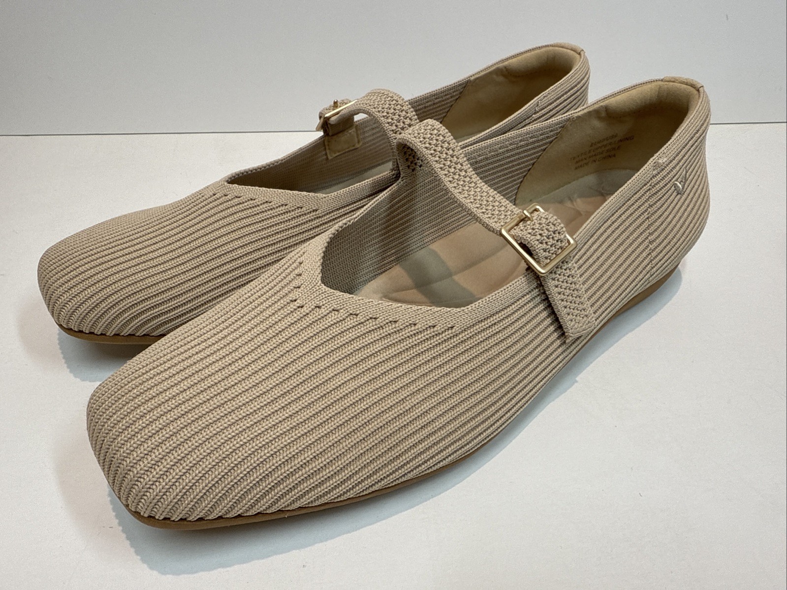 BUNDLE VIVAIA Margot Mary Jane Flats Black Tan Square Toe Womens Size EU 40 US 9