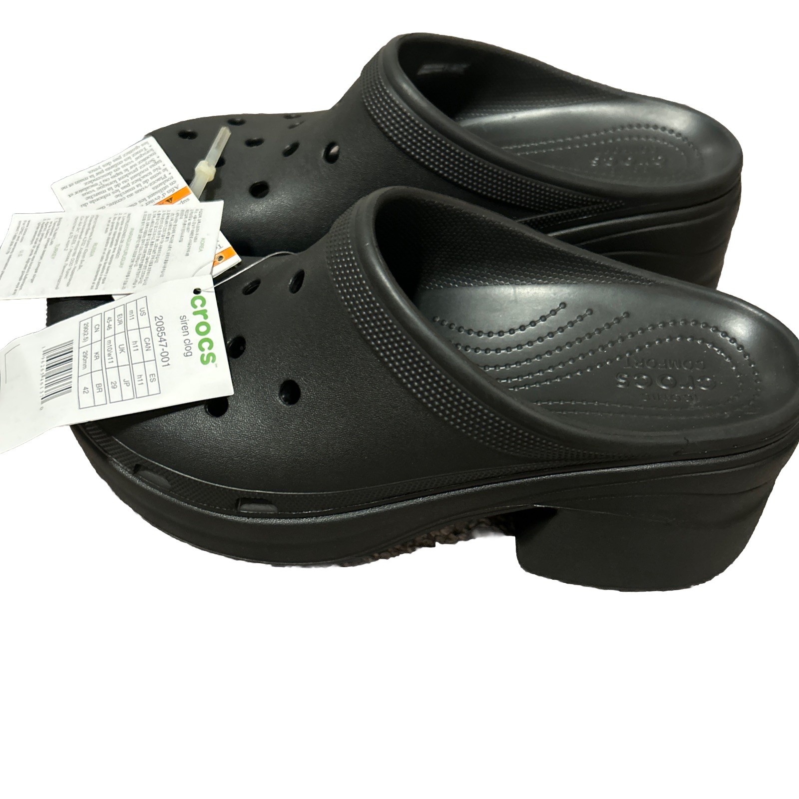 ICONIC CROCS COMFORT SIREN CLOG 208547-001 BLACK / M11-W13