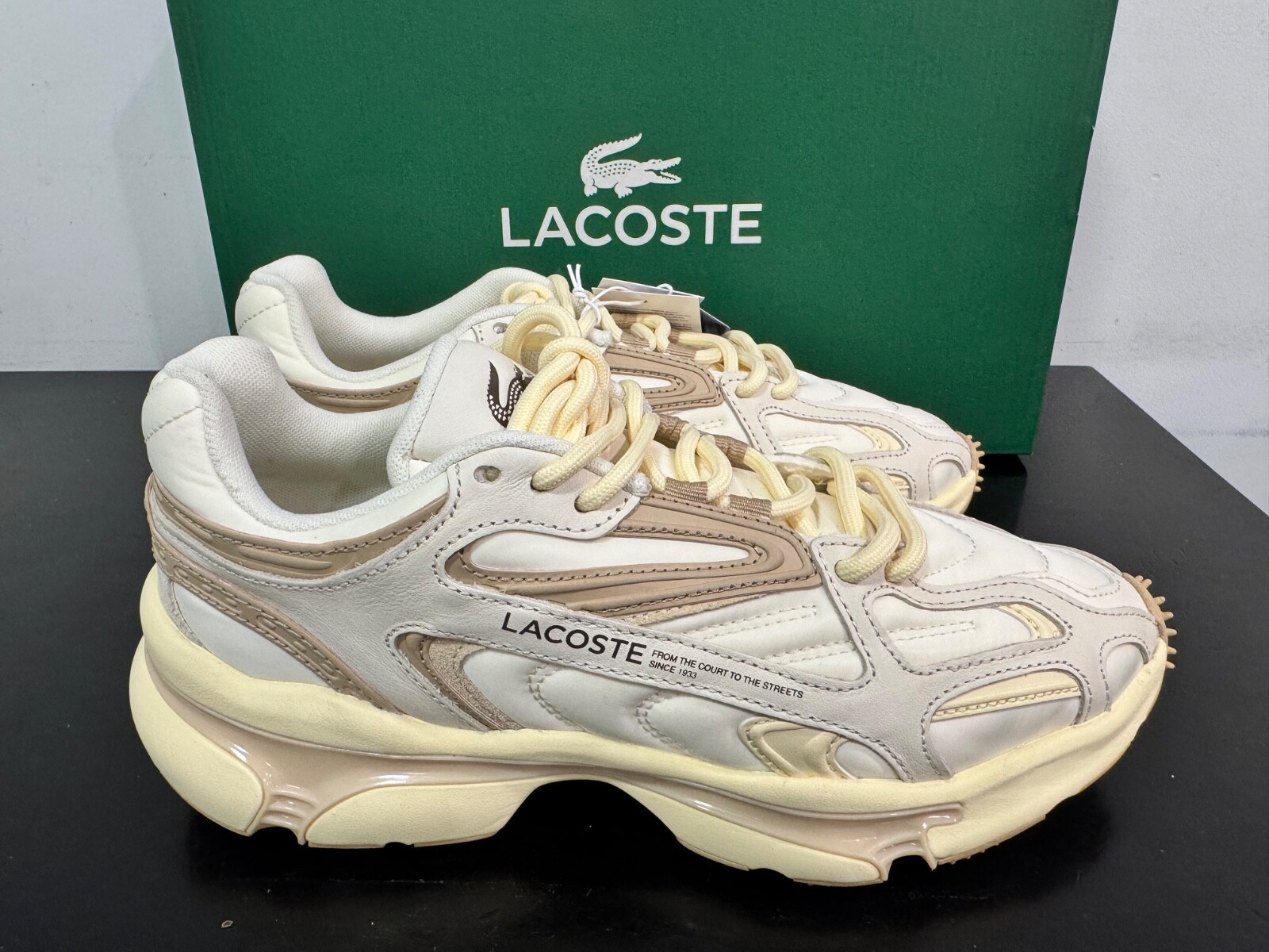 Lacoste L003 2K24 Women’s 2025 Sneakers Off White / Light Brown. Size 7 US