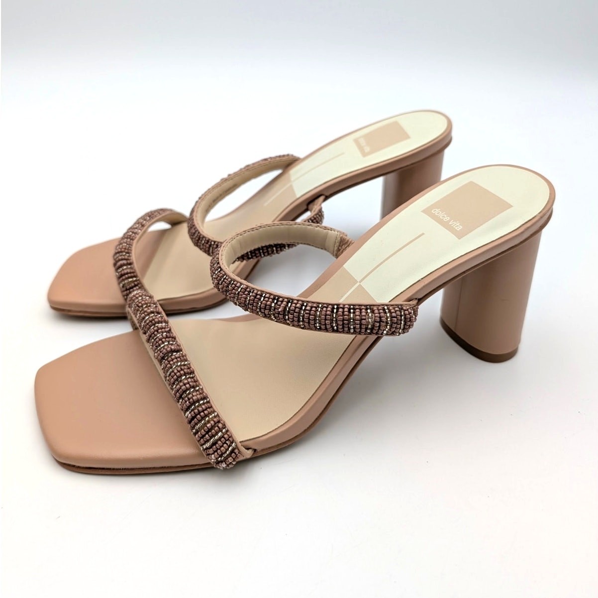 Dolce Vita Nolah Block Heel Sandals Women’s Café Multi Size US9.5 EU40.5