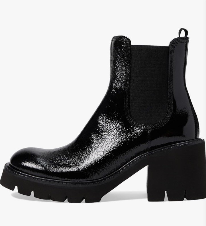 NWD $695 Pedro Garcia Zisca Black Patent Leather Chelsea Boots Women Sz 37/ US 7