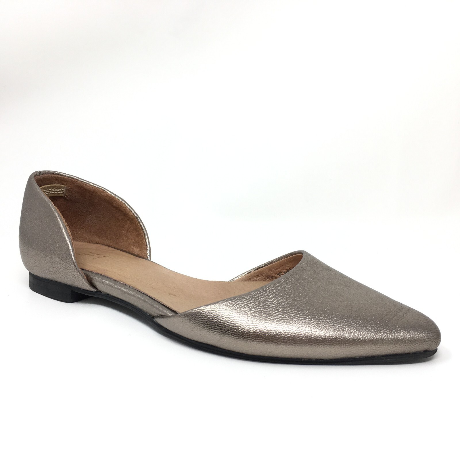 J Jill Ida D’Orsay Flats Loafers Shoes Womens Size 6 Gold Leather Slip On