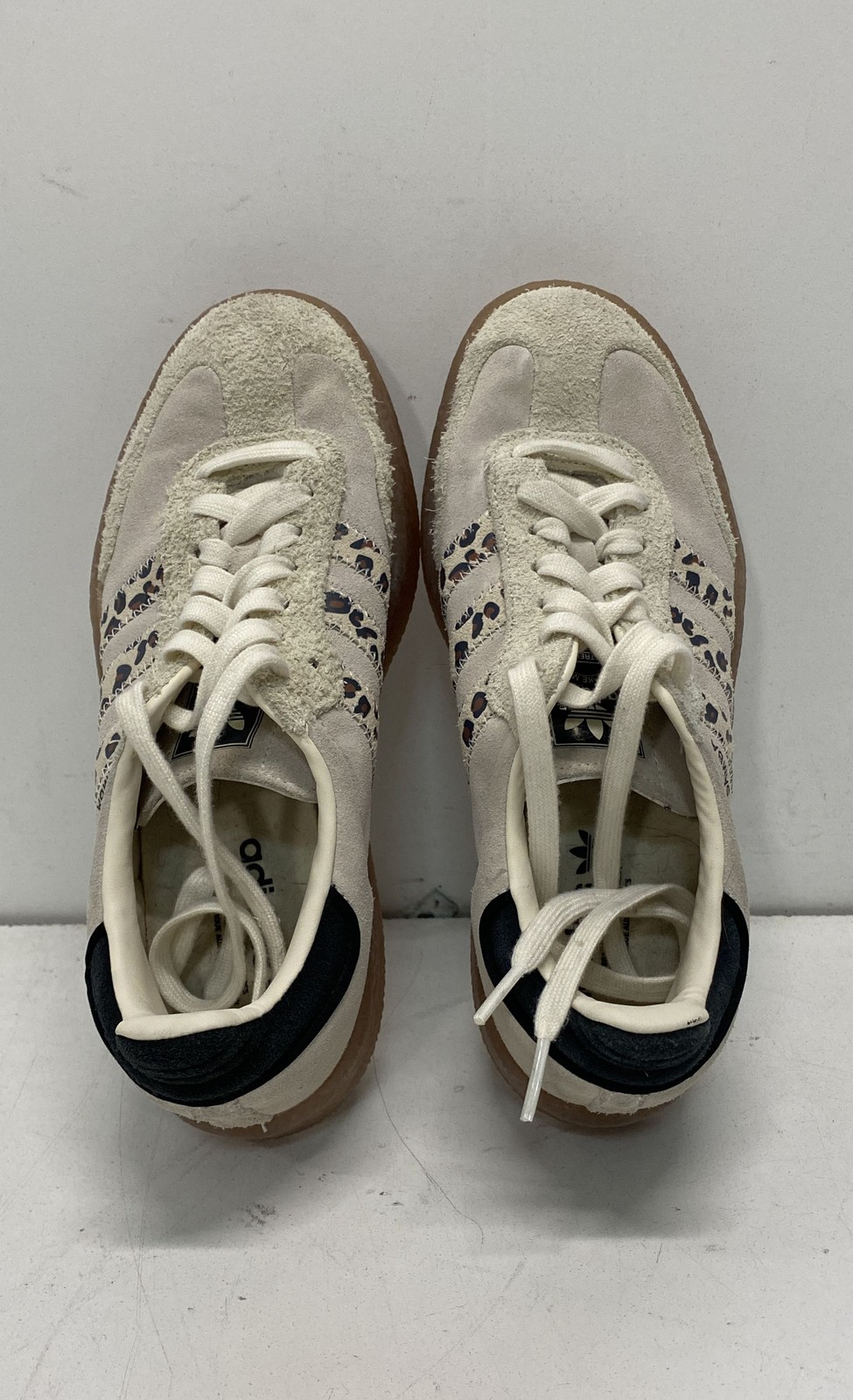 Adidas Samba XLG Wonder White Leopard Print Women’s Sneakers Size 6.5