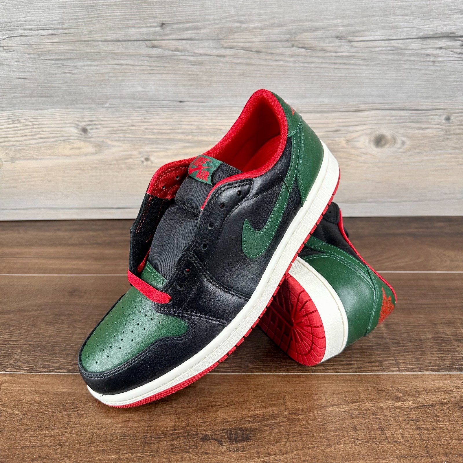 Nike Air Jordan 1 Low OG Womens Size 7.5 Black Gorge Green Sail CZ0775 036