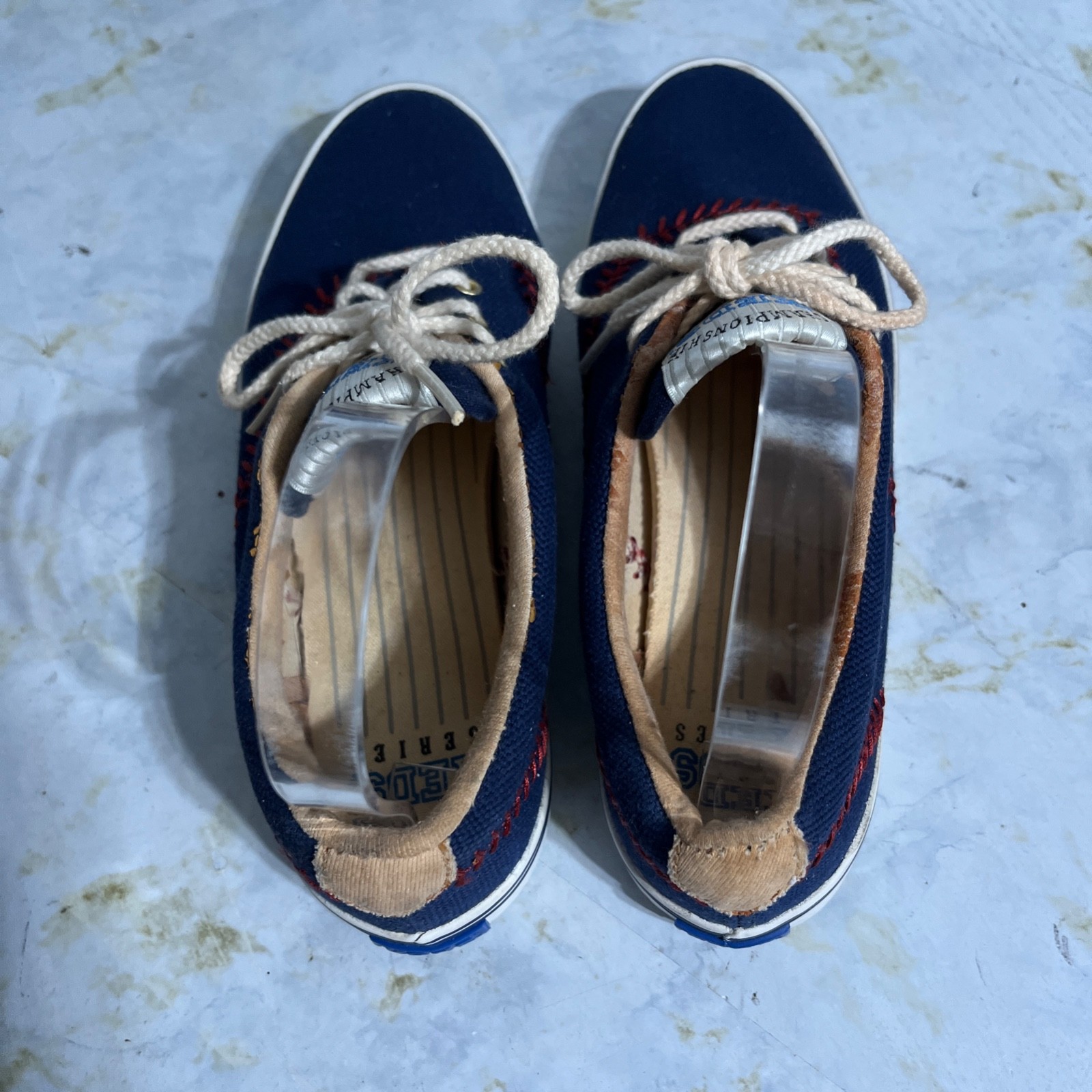 VTG Keds Baseball Women’s Size 7 Shoes Blue Red Casual Low Top Trainer Sneakers