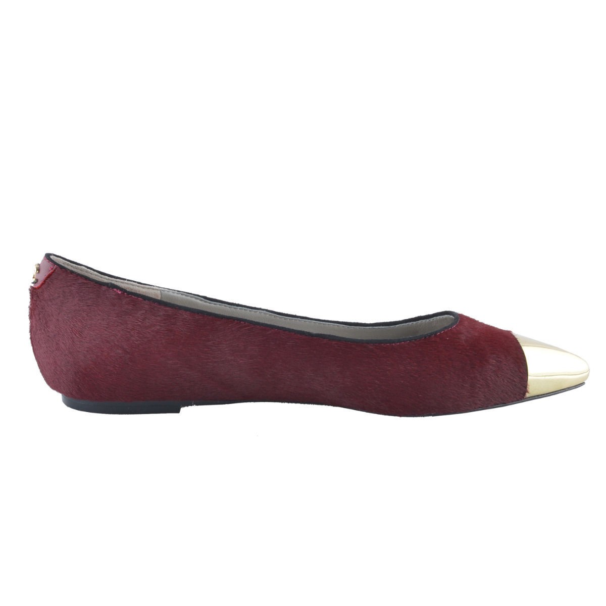 Just Cavalli Women’s Burgundy Pony Hair Ballet Flats Shoes US 6 IT 36