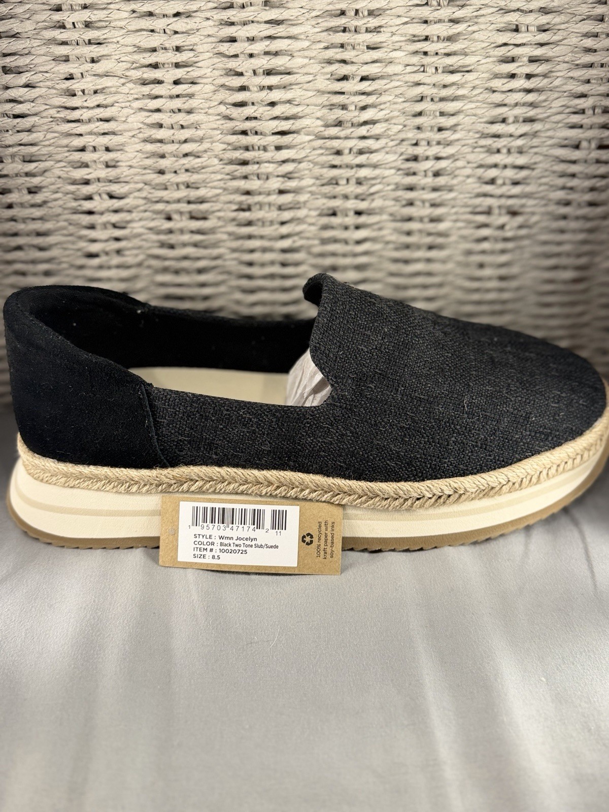 Tom’s Black Two Tone Slub/suede