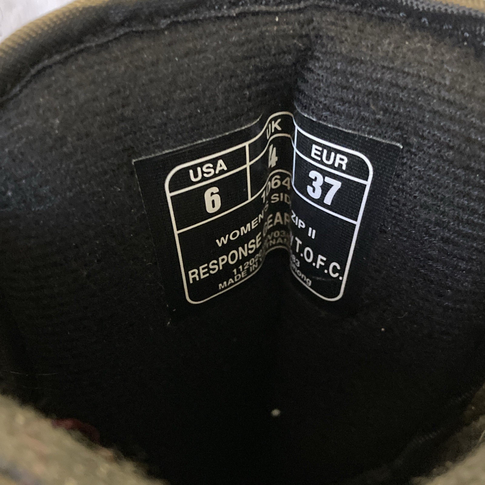 Response Gear Tactical Footwear Side Zip II Black Non-Slip Boots Women’s 6