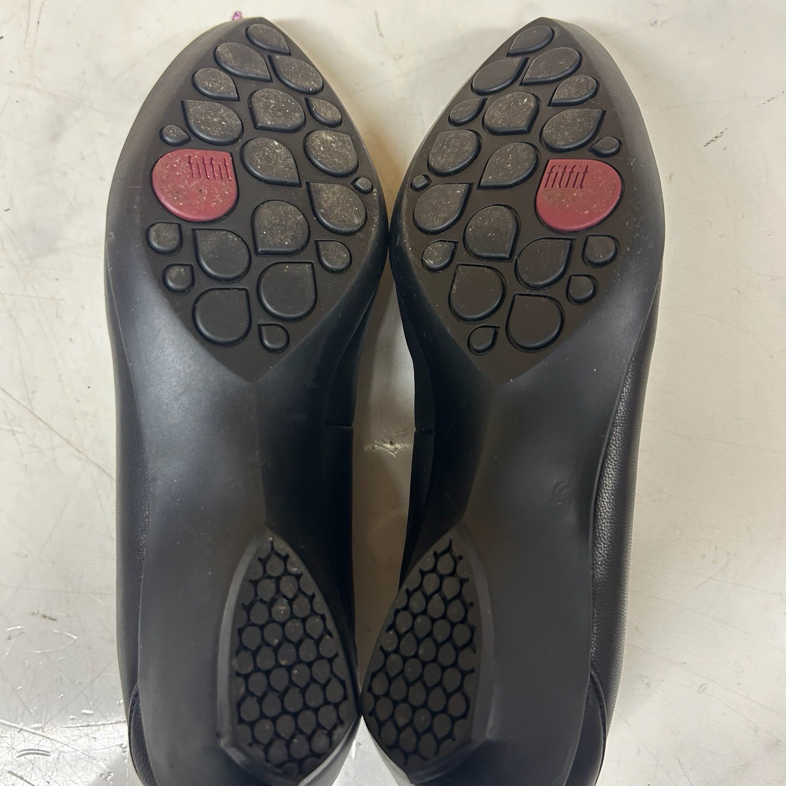 fitfit Women’s Low Heel Black Pumps Size 24.0cm With Box Shoehorn Used