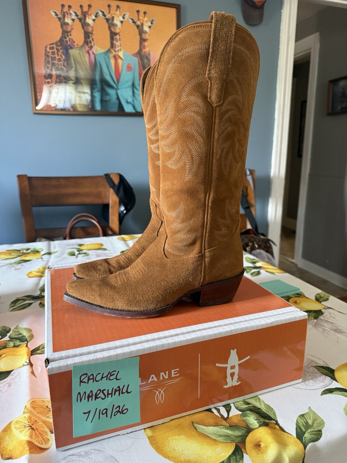 Tecovas Sienna Suede Annie Western Cowboy Boot Women’s 7.5