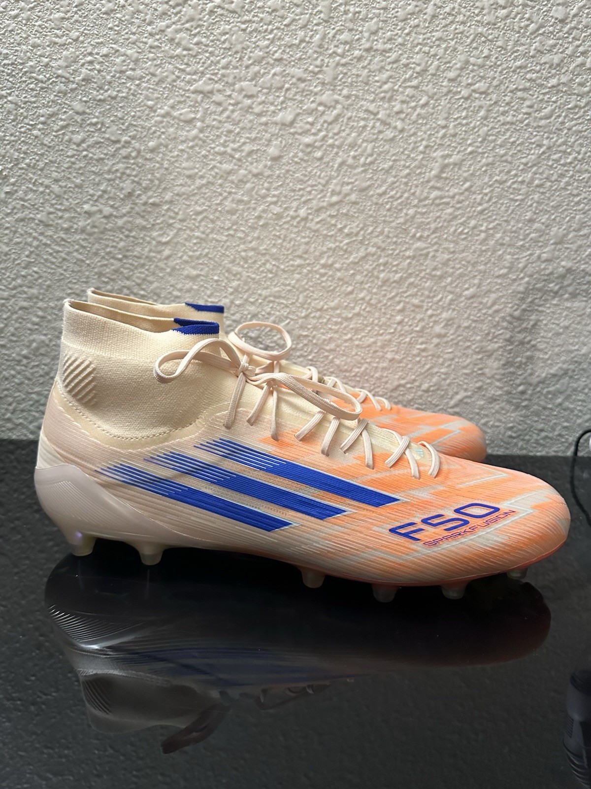 adidas F50 Sparkfusion Elite Mid FG AG Soccer Cleats Orange JH7647 Women Size 13