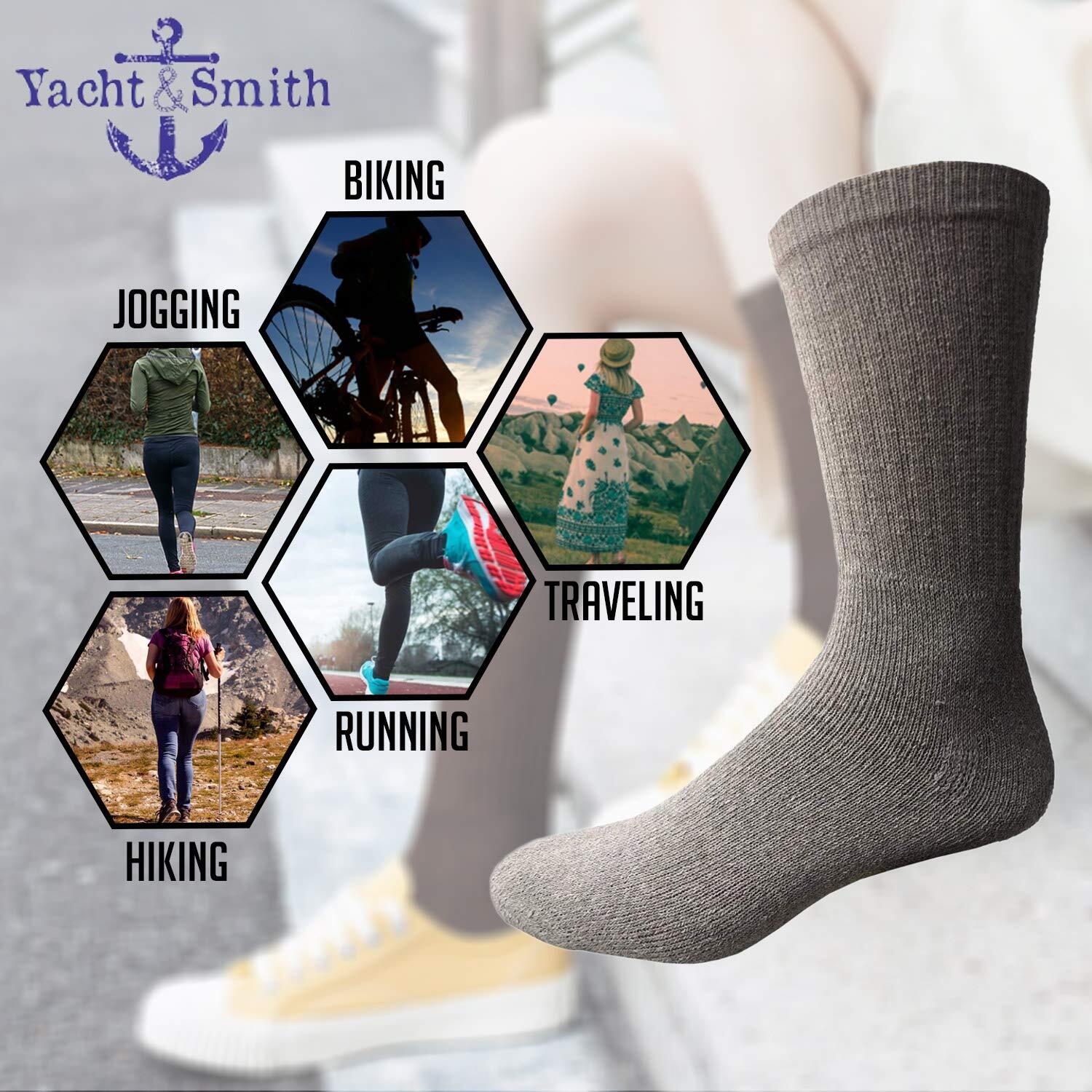 36 Units of Women’s Premium Cotton Crew Socks Gray Size 9-11 – Womens Crew Sock