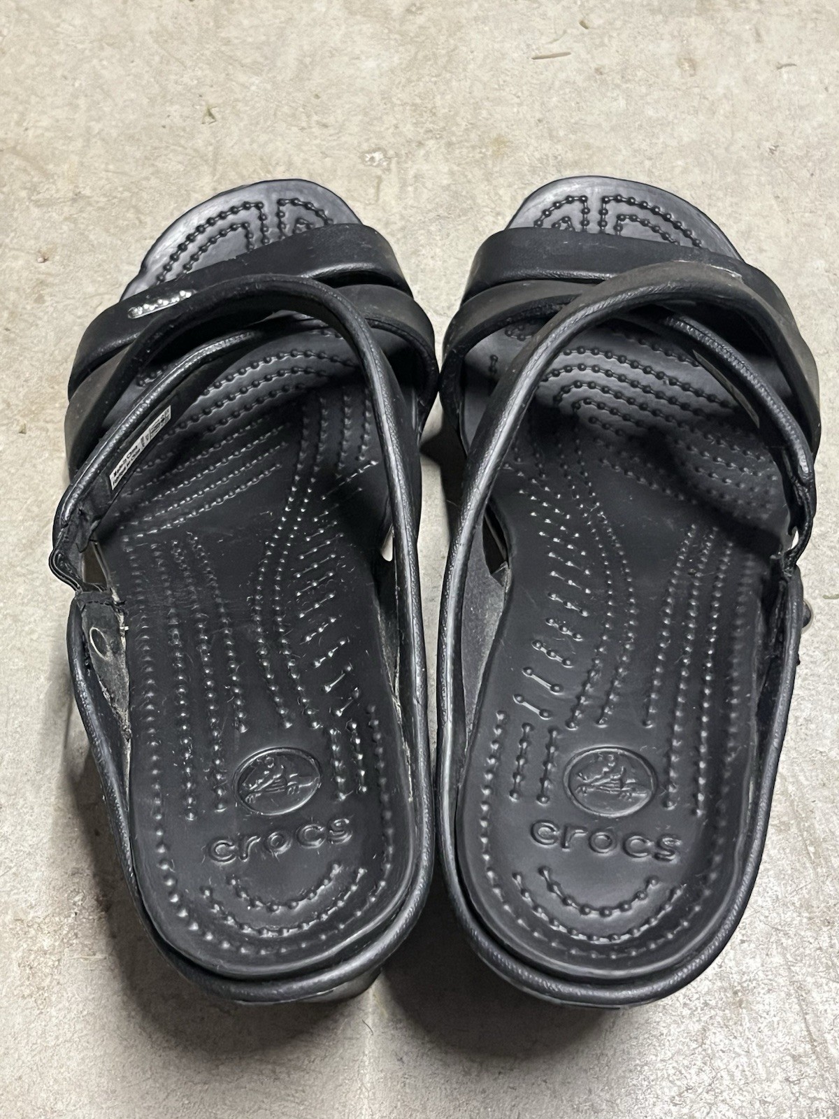 Crocs Cyprus IV Black / Black block heels sandals 10 / 41.5