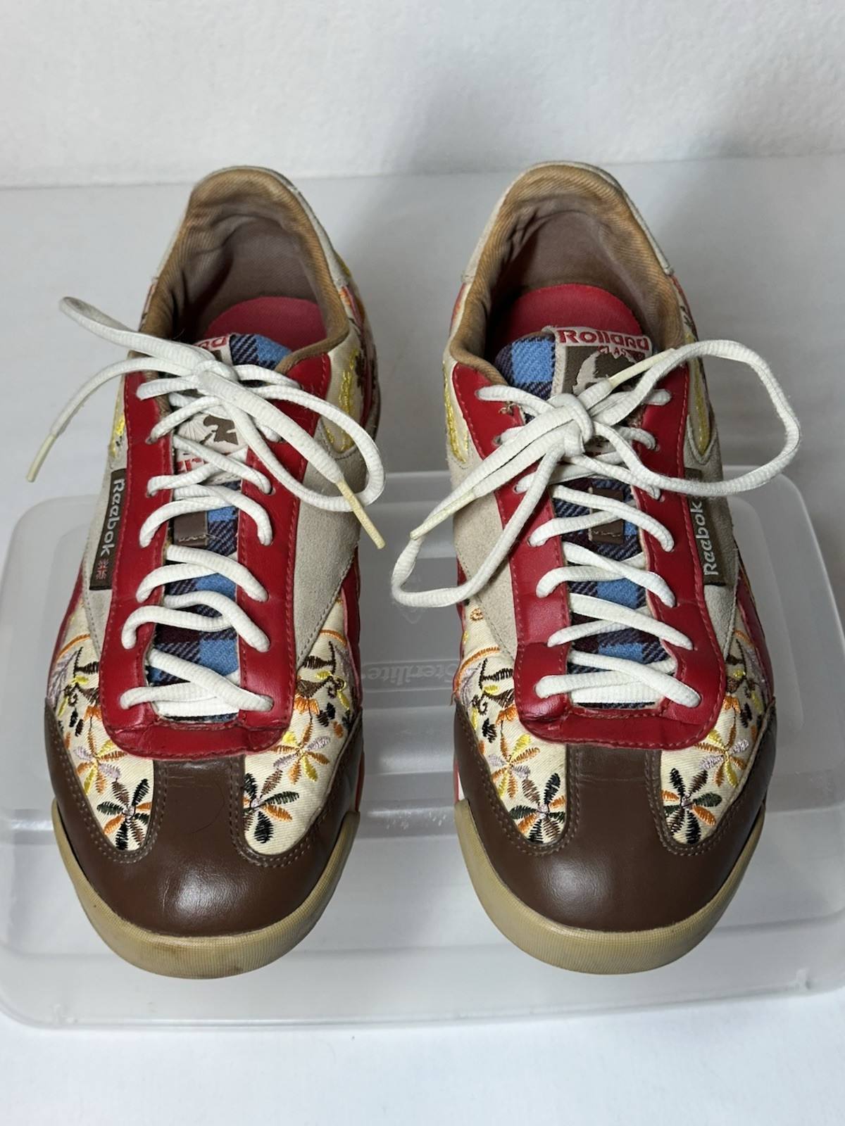 Reebok X Rolland Berry Classics Size 9 Embroidered Floral Preppy City