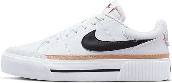 Nike Court Legacy Lift White Black Women’s Platform Shoes DM7590-100 Size 11.5