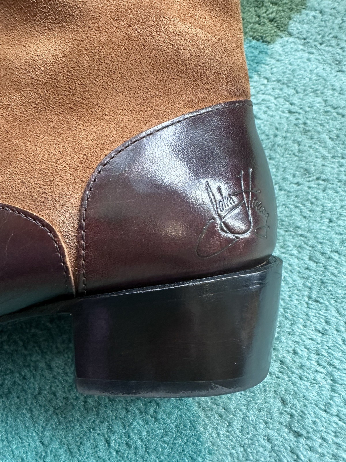 Fluevog EXCELLENT Fox & Fluevog Eugene posh leather/suede lace-up boot -W10/M8