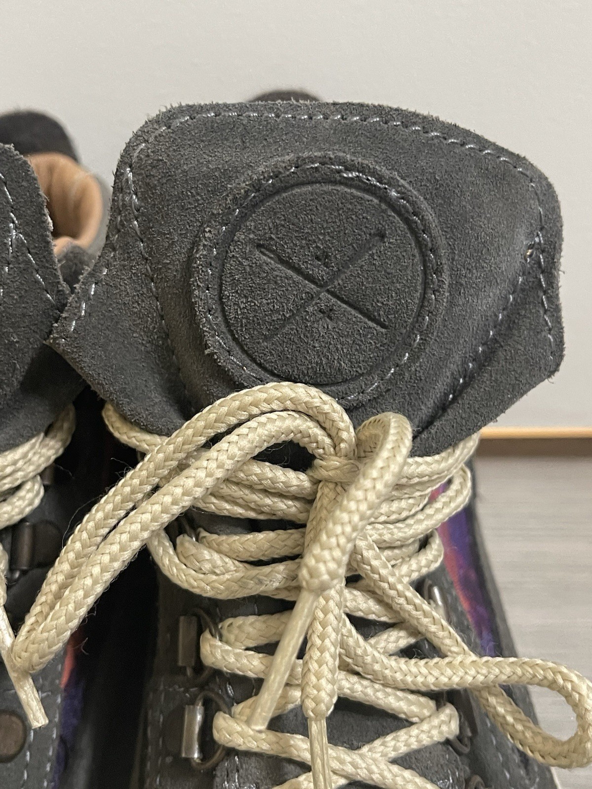 Inkkas Andes Mountain Camping Boots High Top Gray Suede Canvas Women’s Size 8
