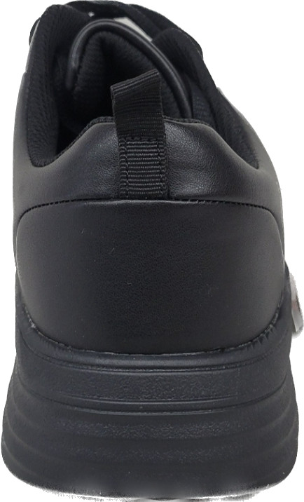 Work Slip Resistant Women Wide Shoes Black Comfort Cushioned Insole MayTall 2601
