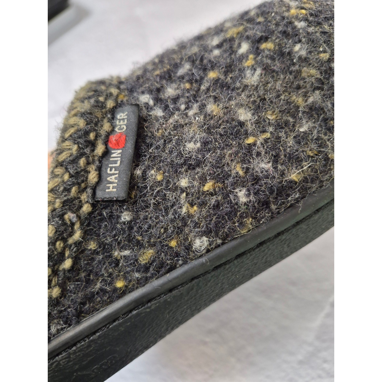 Haflinger Wool Slipper EU 40 Boiled Wool Slip On Rubber Hard Sole W 9 M 7