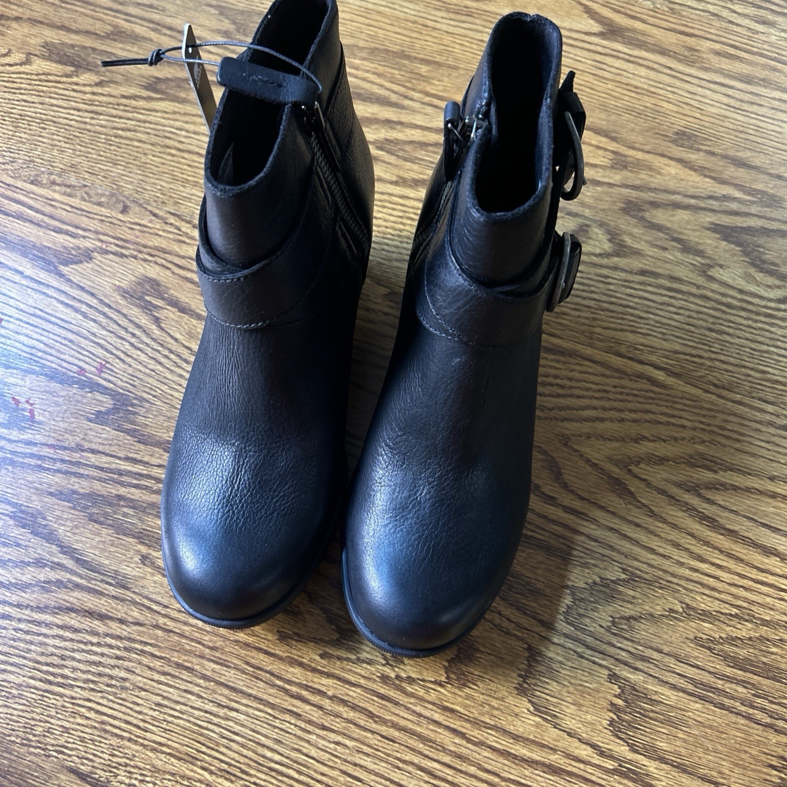Sorel Joan of Arctic Wedge II Boots Size 8 Buckle Black Leather NL3360-010