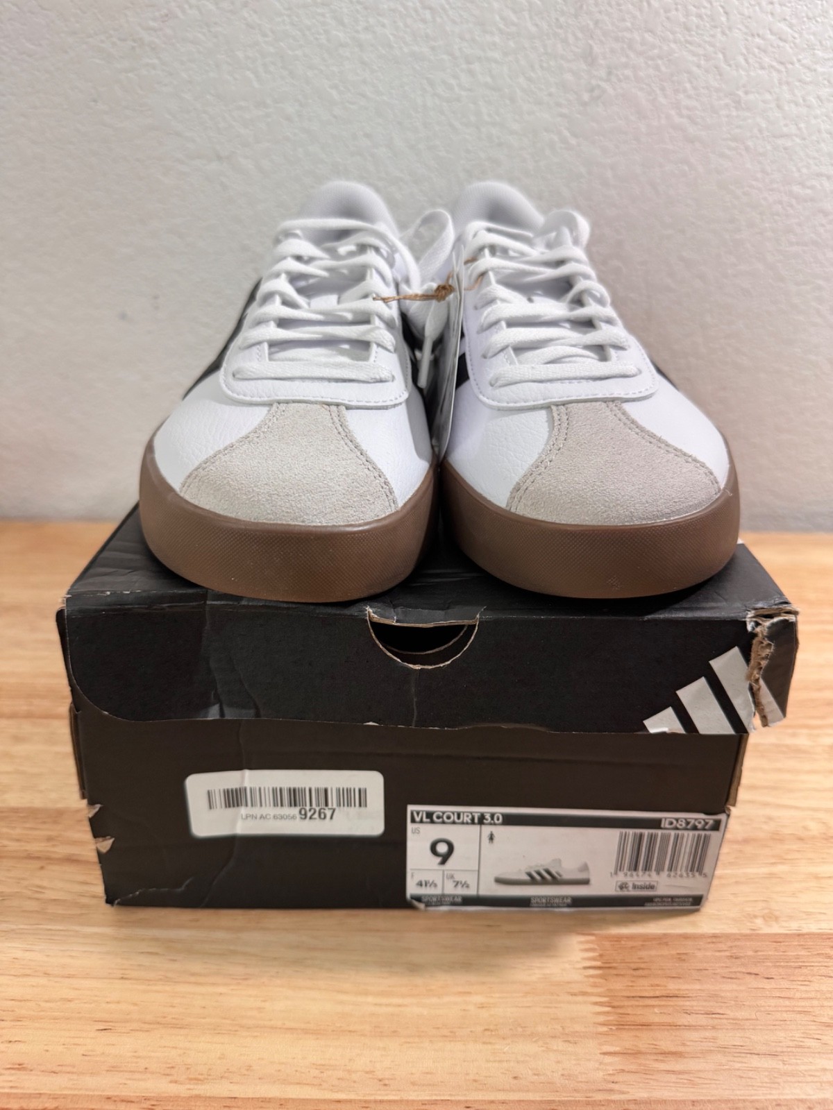 Adidas Women’s VL Court 3.0 Sneakers Size 9 Classic Low Top Shoes ID8797