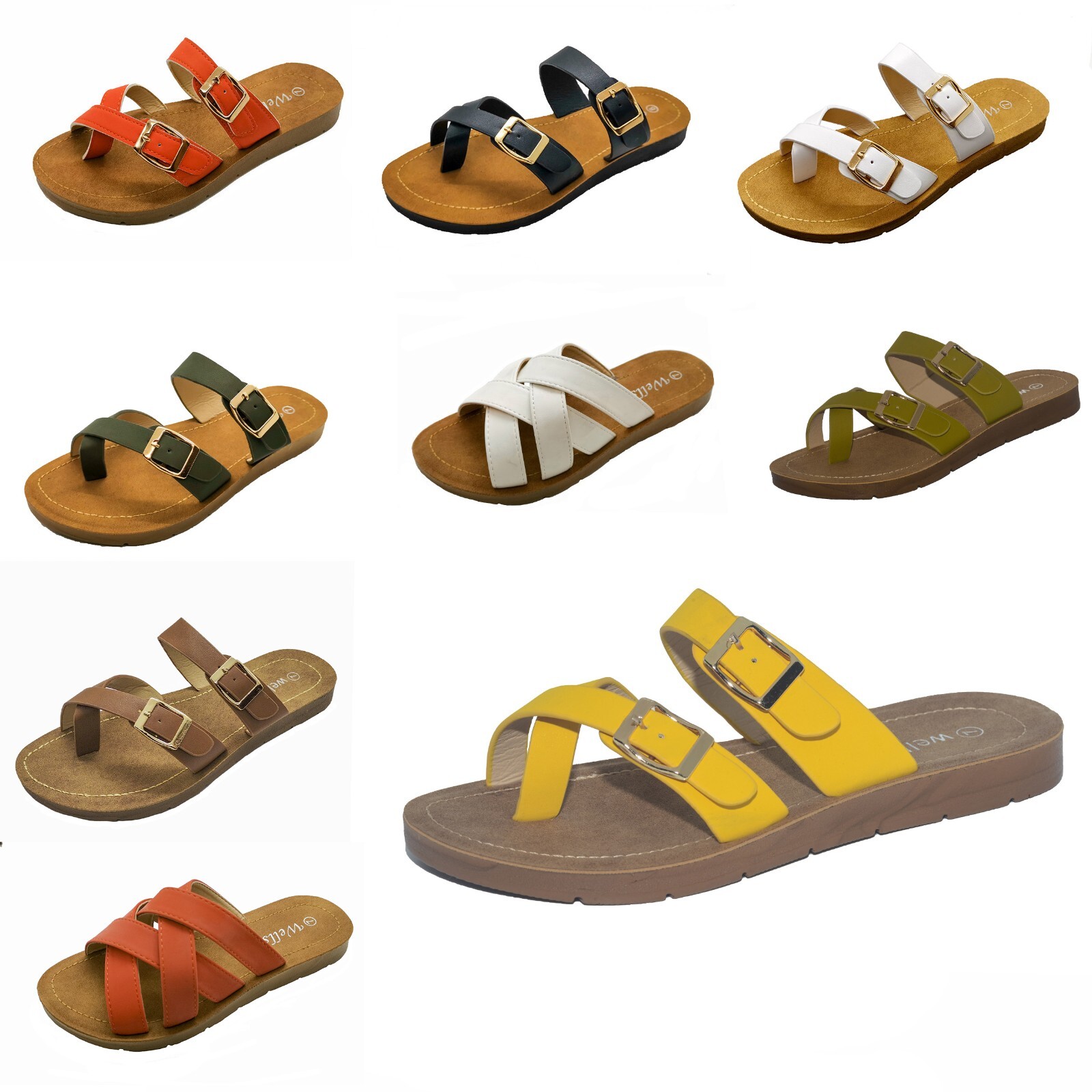 New Women’s Sandals Comfly Flex Bottom Flip Flop Flats Sandals Shoes