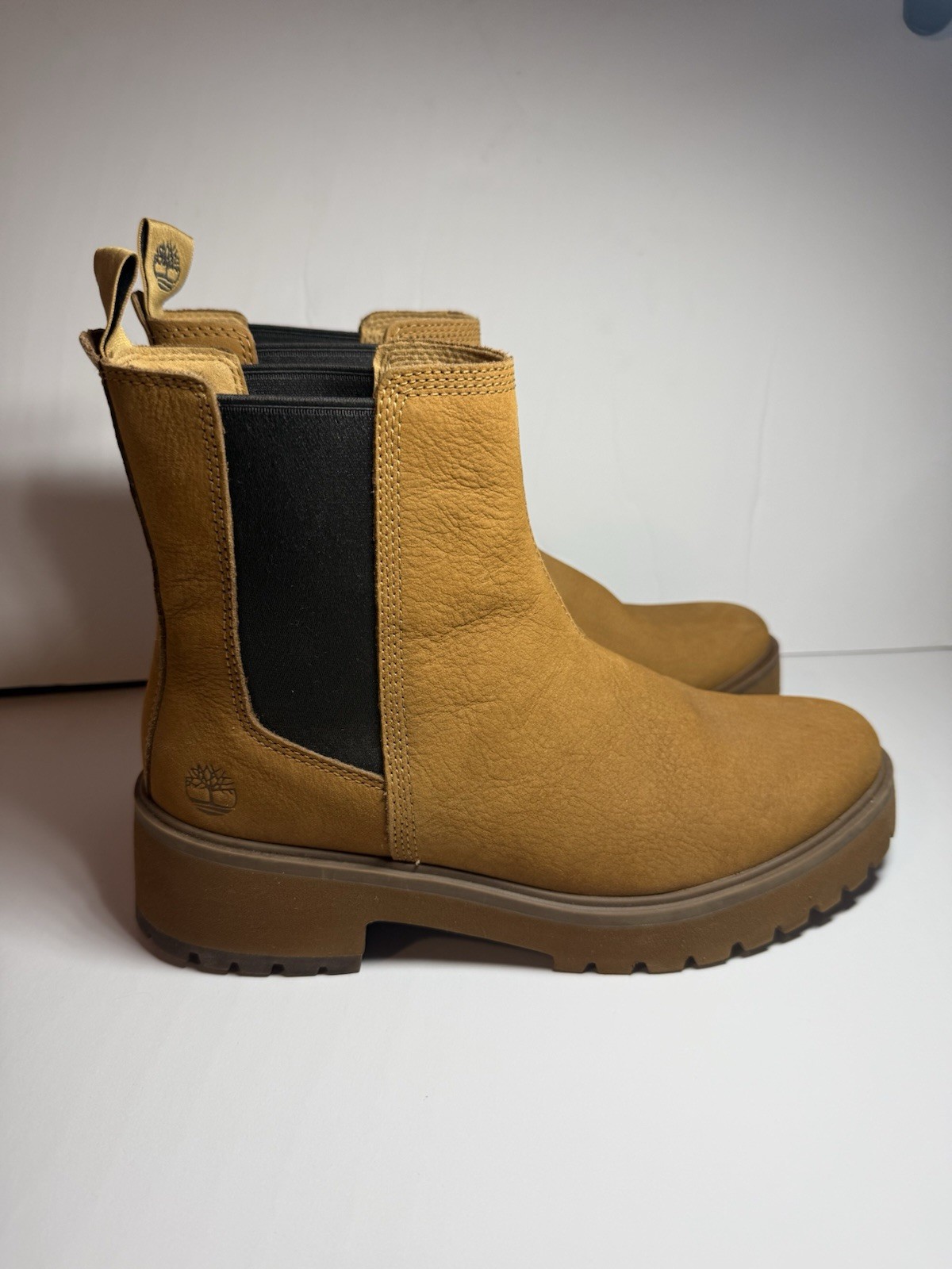 Timberland Womens Size 9 Carnaby Cool Wheat Nubuck Chelsea Shoes Boots