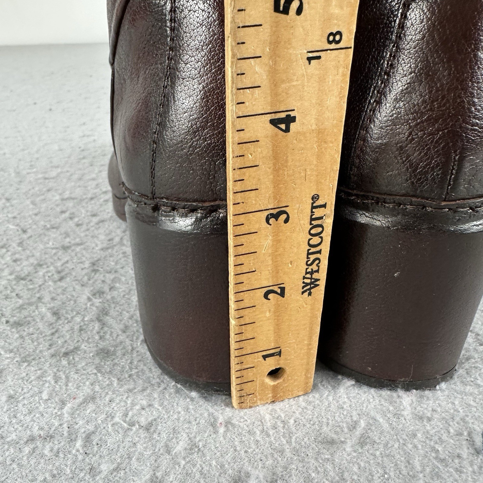Untamed Street Madison Commando Boots Italy 38 Lace Up Brown Leather Heeled