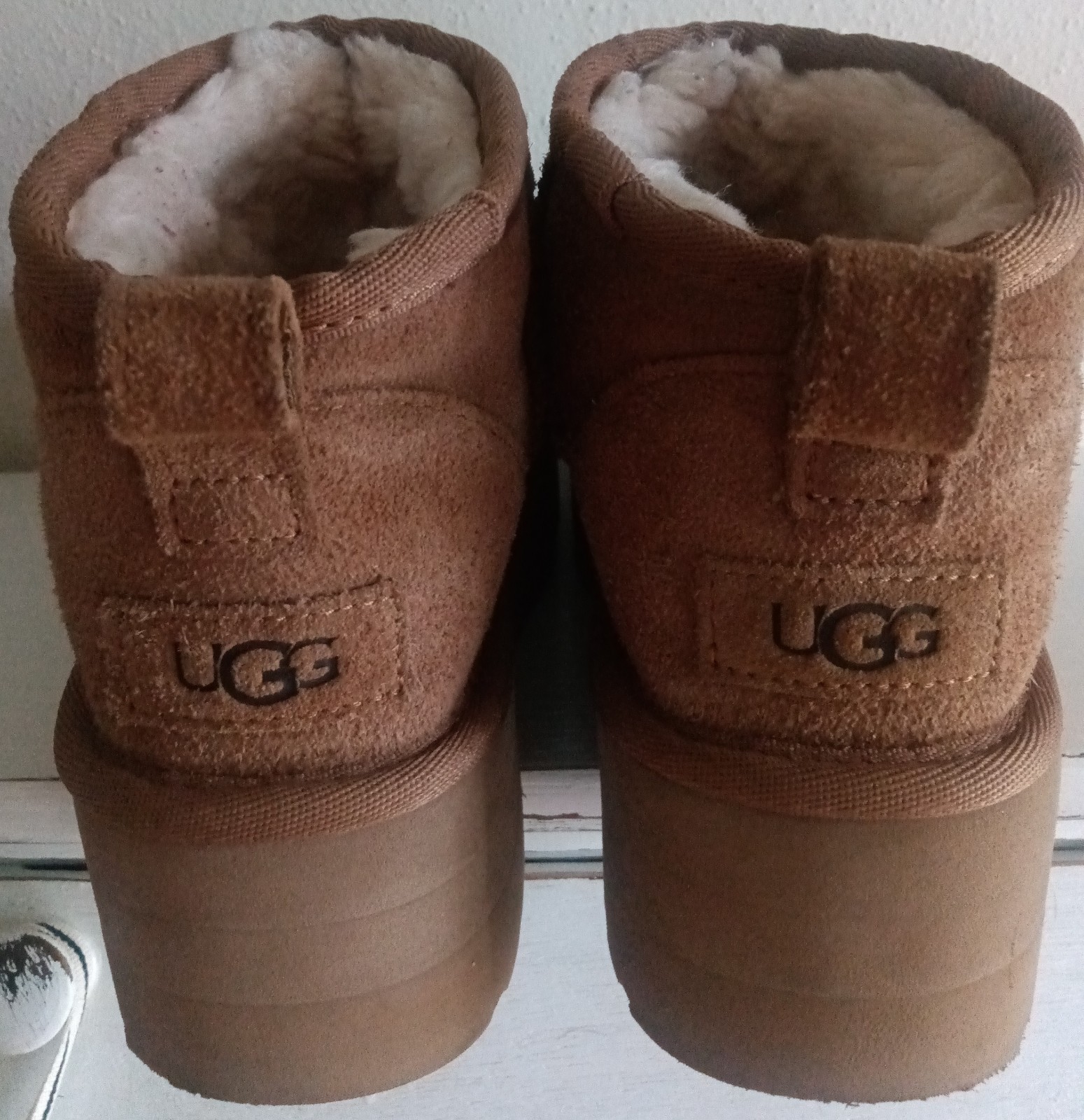 UGG Women’s Size 5 Classic Ultra Mini Platform Boot Chestnut 1135092 NO BOX