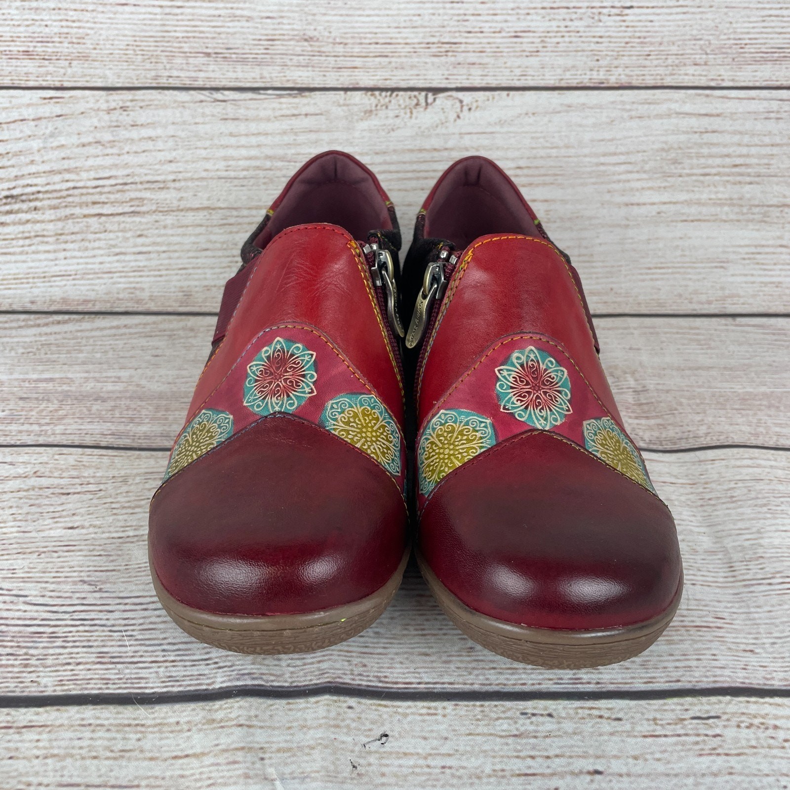 L’Artiste by Spring Step Lata Womens EU 37 US 6.5-7 Slip On Shoes Cabernet Mult