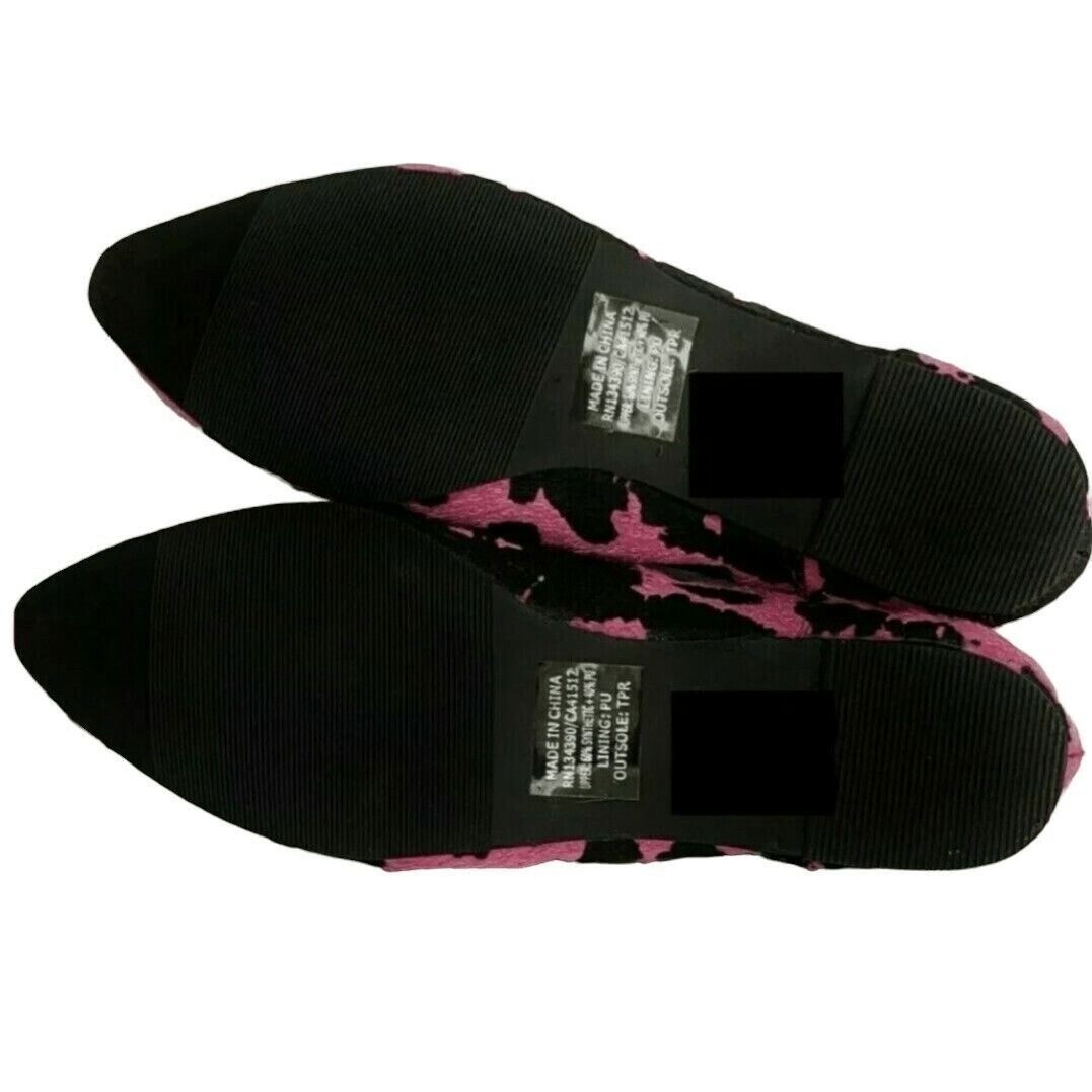 Abbey Dawn by Avril Lavigne Skull Shoes Size 5 Pink Black Flats Halloween Gothic