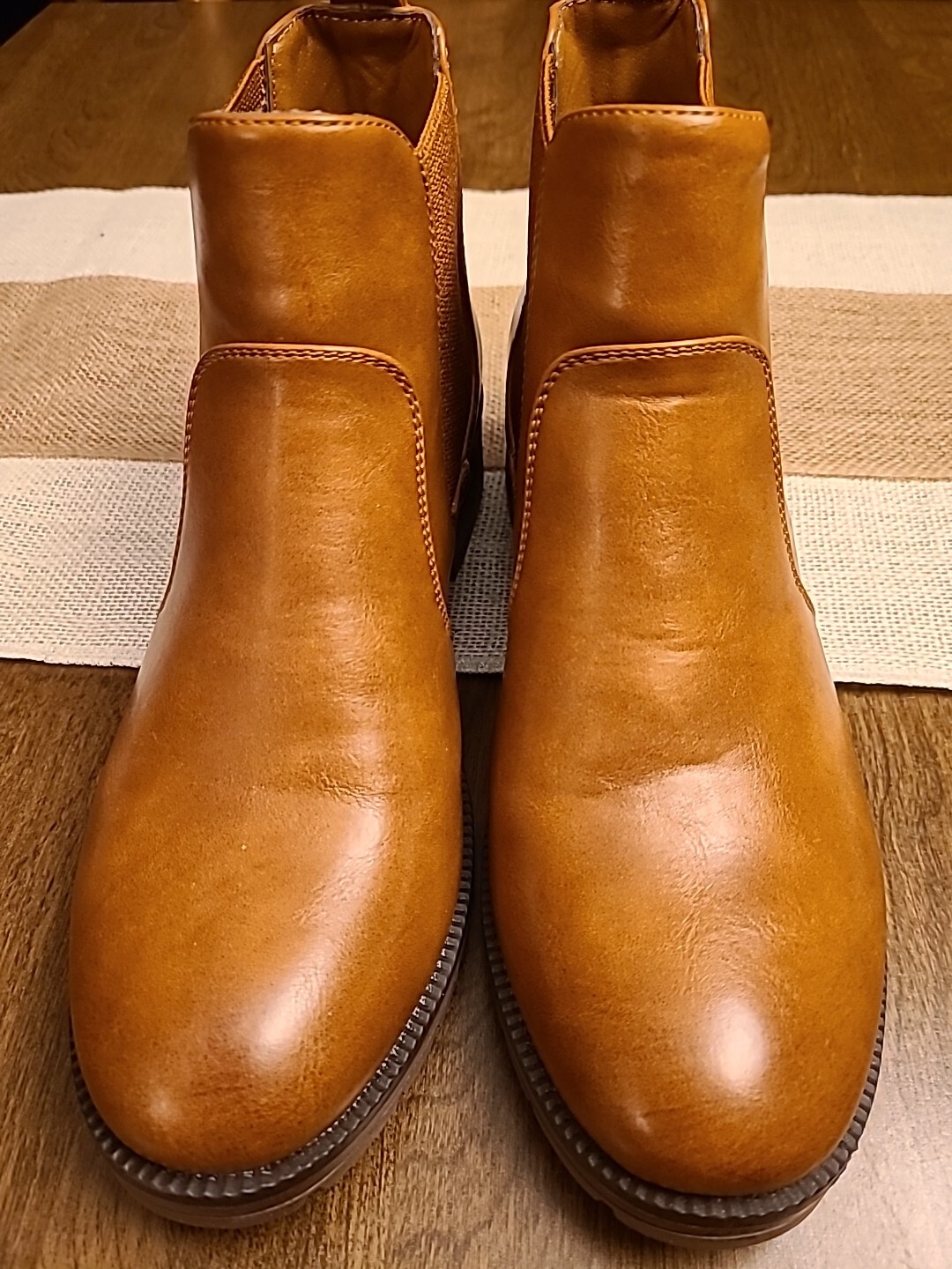 NEW NATURAL REFLECTIONS Women’s 6.5 Tan Booties Boots Luggage Classy Comfy