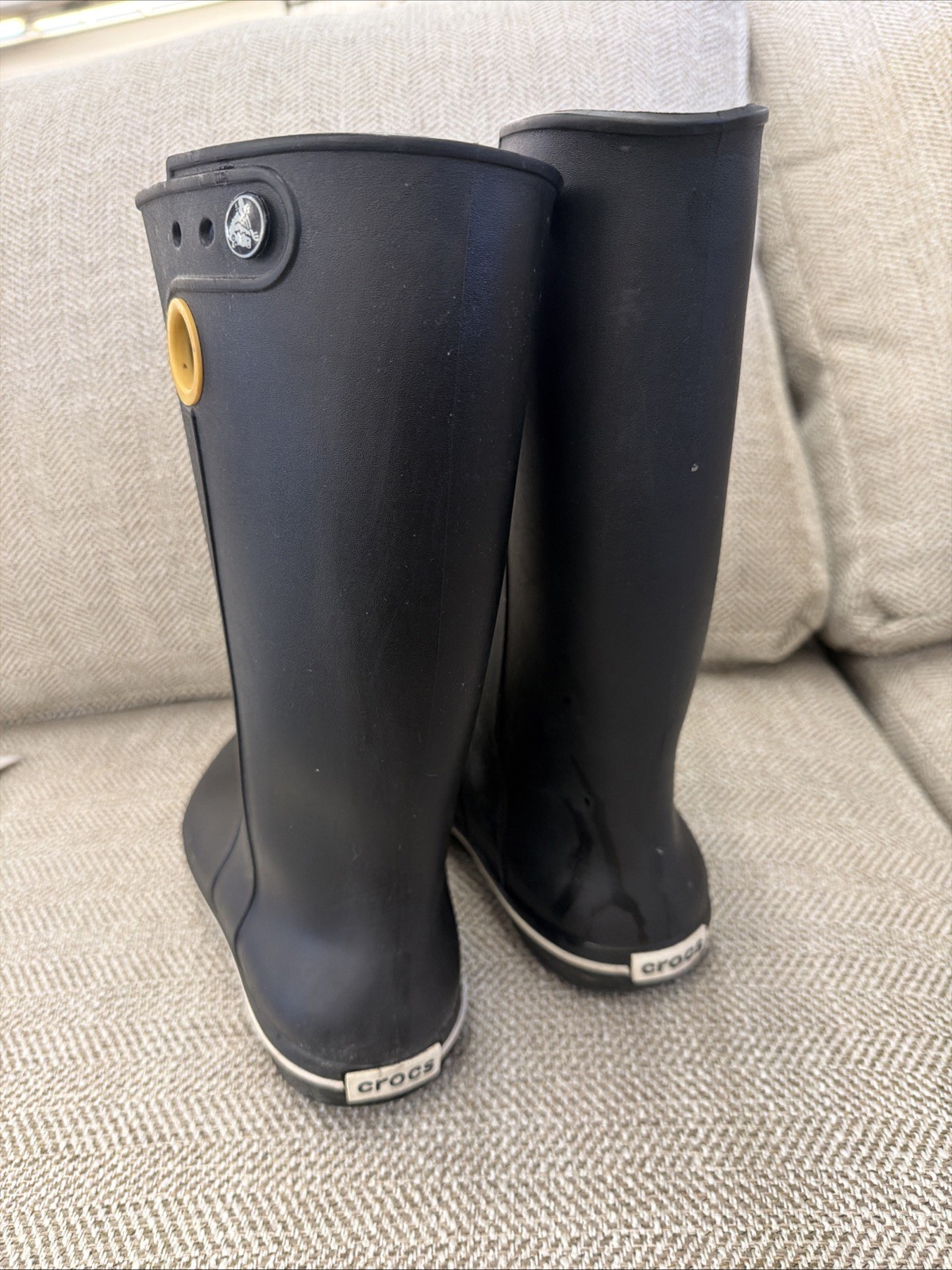 Crocs Crocband Jaunt Boots Black, Rain or Garden, Size W 6 Rubber