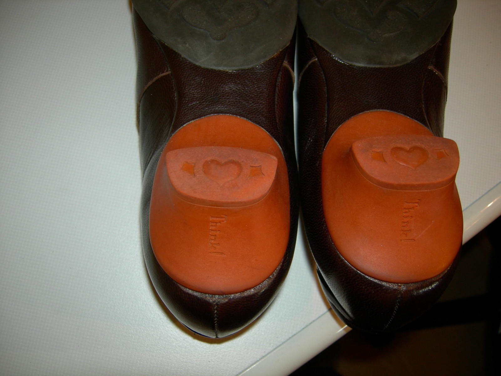 Think women’s elastic shoes leather brown Germany size 38.5 medium top