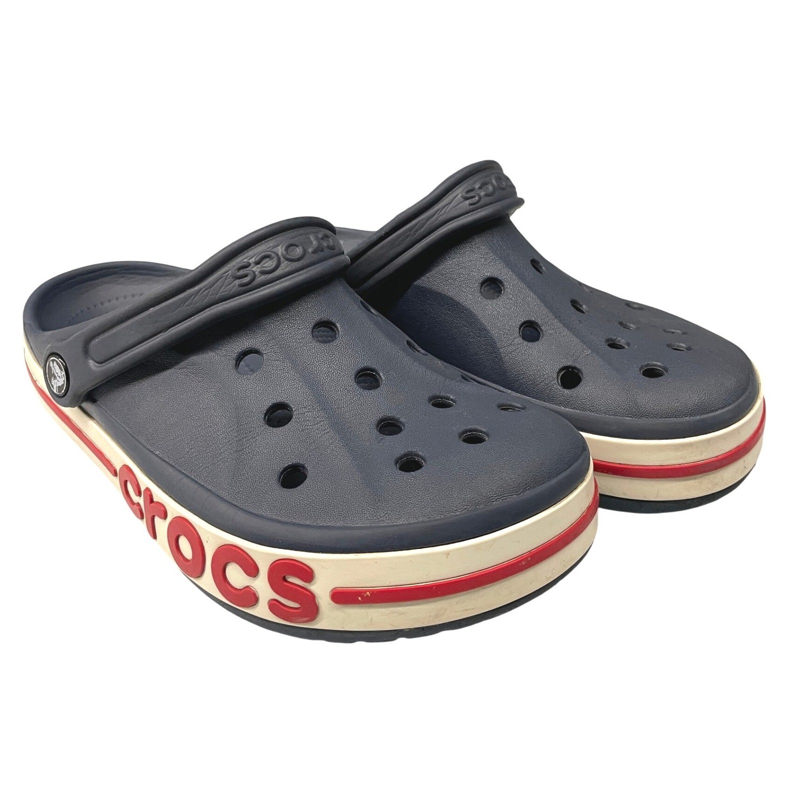 Crocs Clogs Bayaband Womens Size 8 Navy Blue Sporty Comfort Slip On Water Shoes