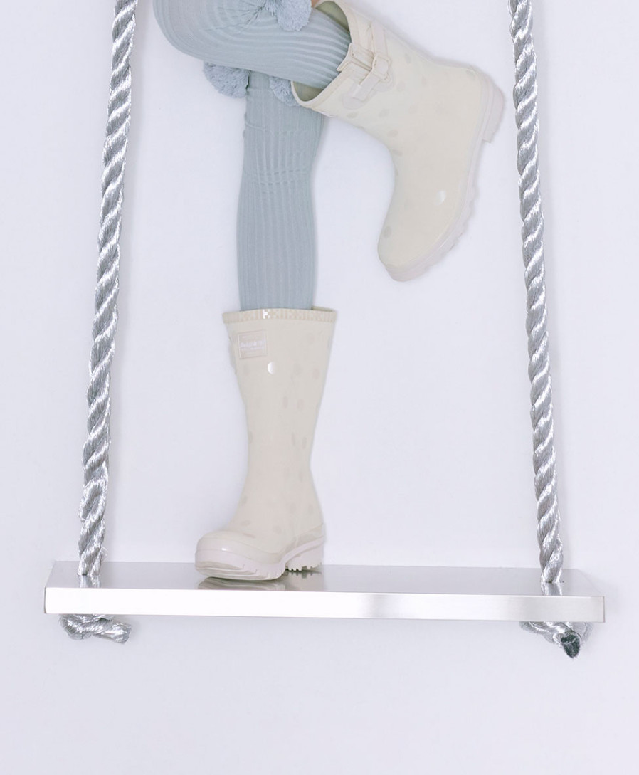 NEW Rockfish Weatherwear × ILLIT ORIGINAL RAIN BOOTS SHORT DOT IVORY Authentic