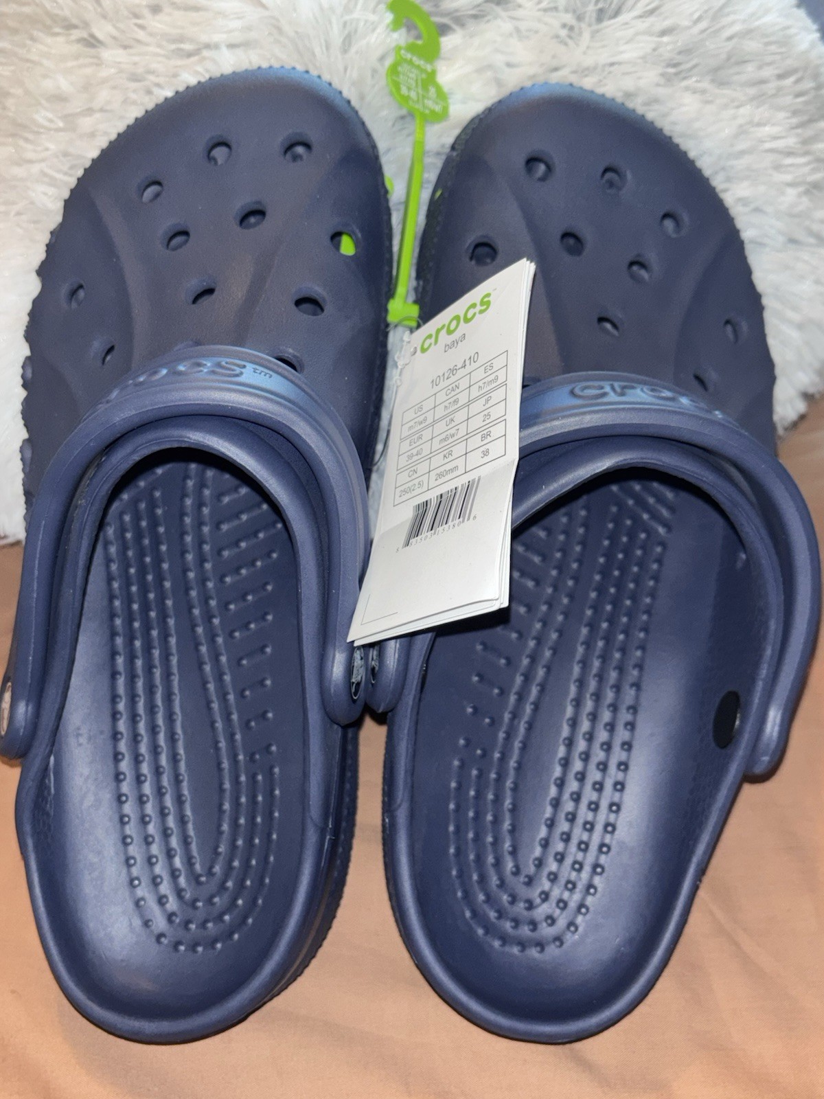 Crocs Baya Navy Comfort Clogs US Mens Size 7 W size 9 Unisex Adults 10126-410