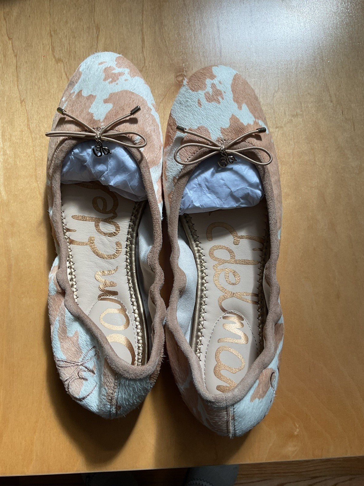 Sam Edelman Felicia Printed Calf Hair Ballet Flats Size 9M