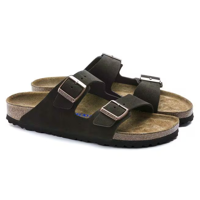 BIRKENSTOCK Arizona Soft Footbed Suede Leather Mocha Men’s and Women’s Sandals