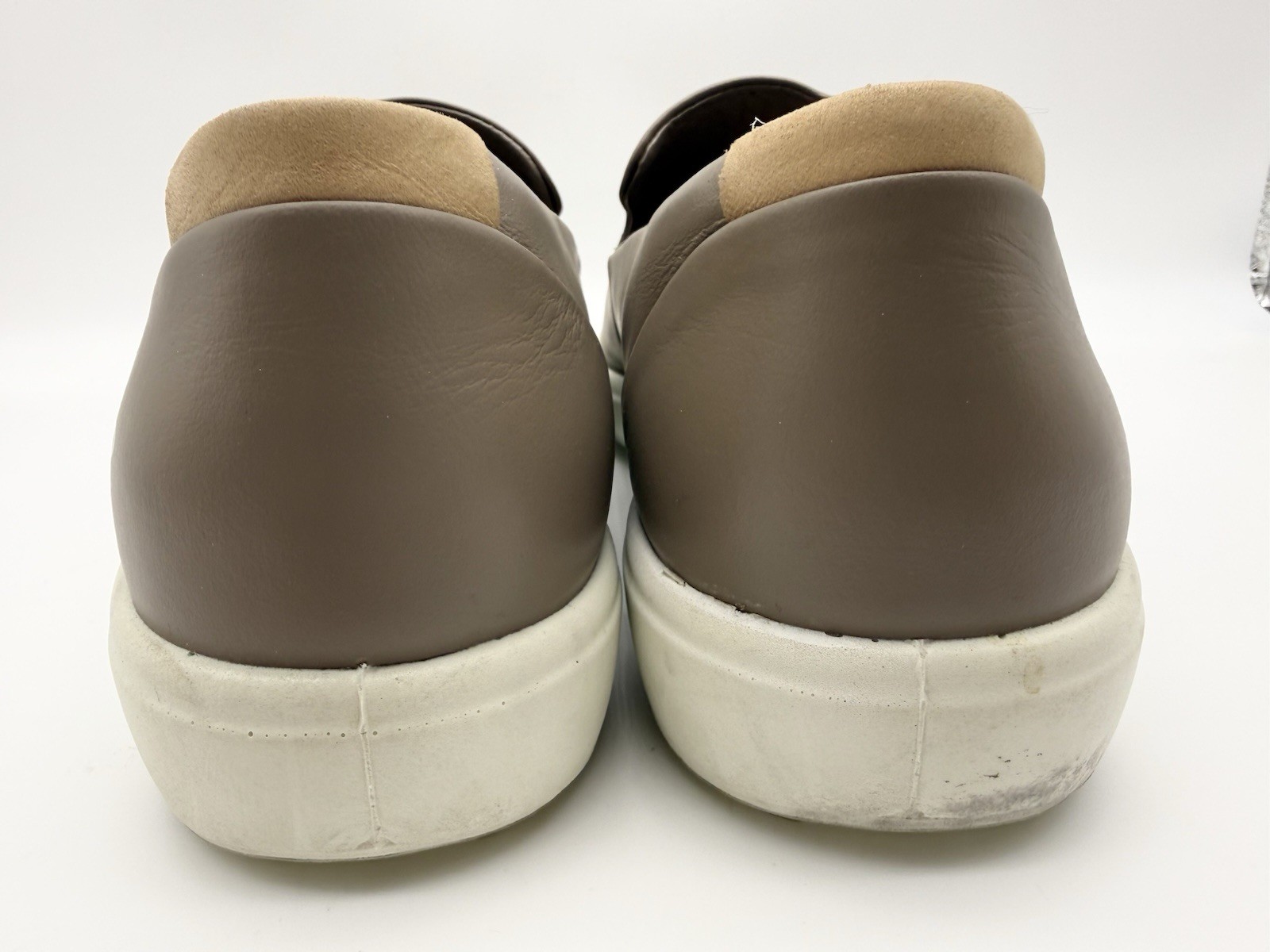 ECCO Women’s US 10/10.5 EU 41 Soft 7 Mushroom Brown Leather Slip On Shoe Sneaker