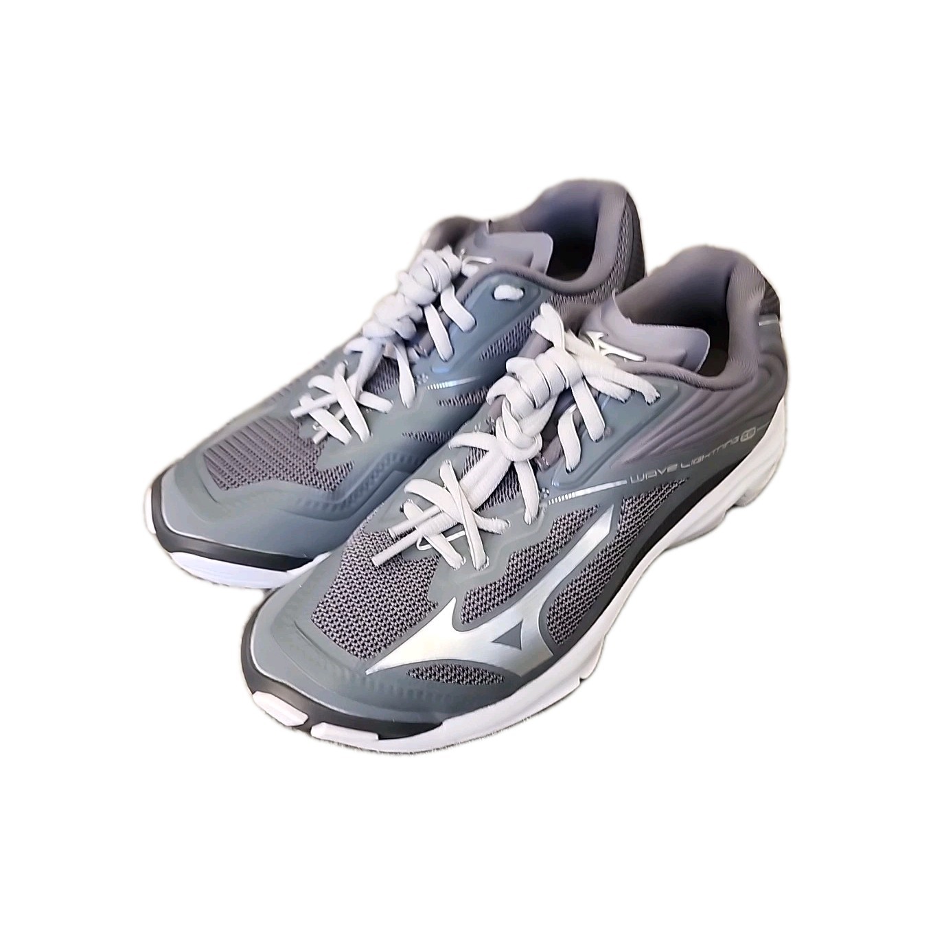 New Mizuno Wave Lightning Z6 Volleyball Shoes Sneaker Gray/White Wo’s Sz 8 $140