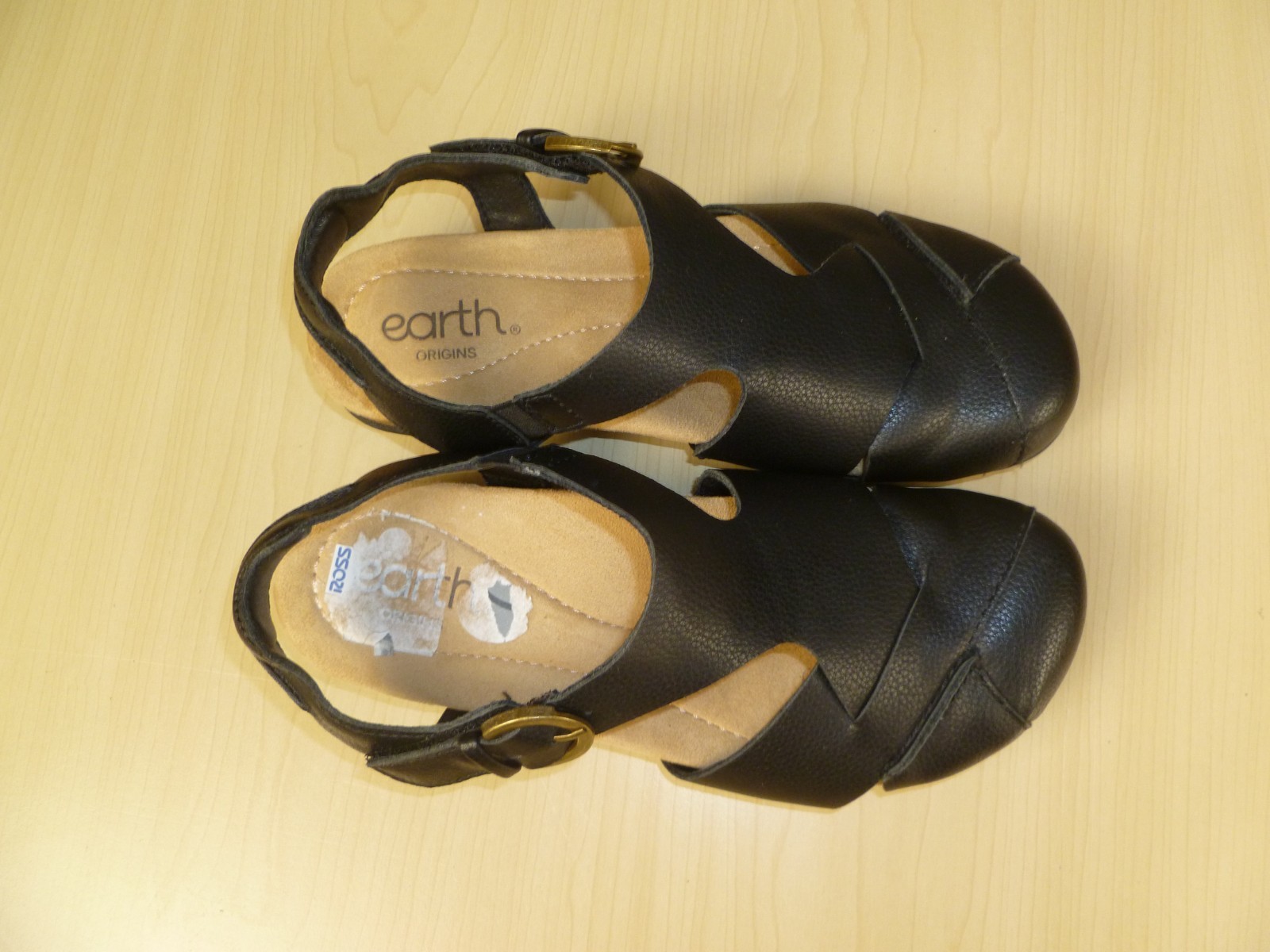 Earth Origins Man Made Leather Closed-Toe Sandals – Sierra – Black Size 7M $65