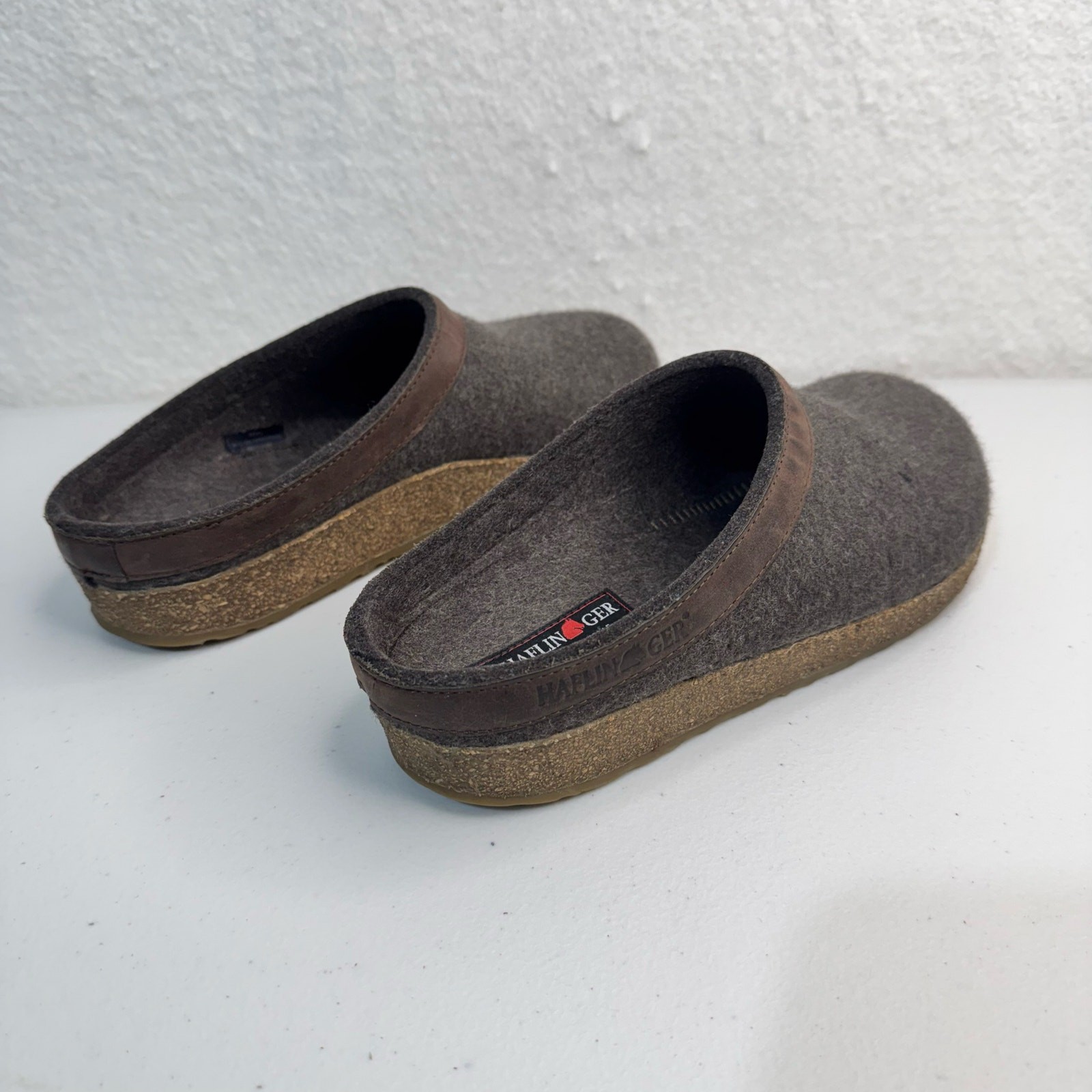 Haflinger Clog Grizzly Torben Anthracite Pure Wool Felt Supportive Cork-Latex 41
