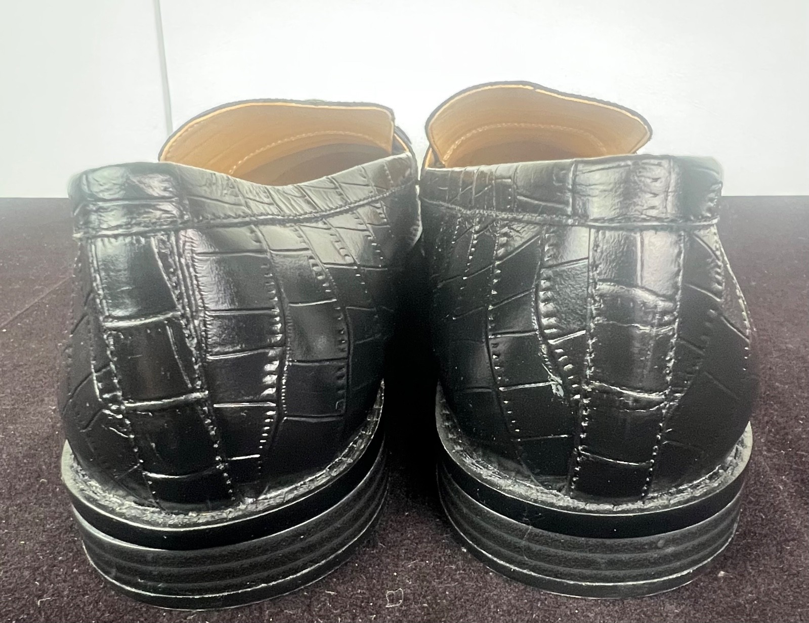 Weekend Horsebit Croco Loafers Ann Taylor Embossed Leather Loafers women size 11